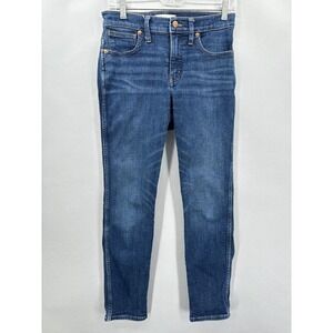 Madewell Jeans Womens 27 Slim Straight Stretch Denim Medium Wash Blue Skinny